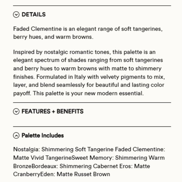 Em Cosmetics Divine Skies eyeshadow palette in faded clementine - Picture 3 of 3